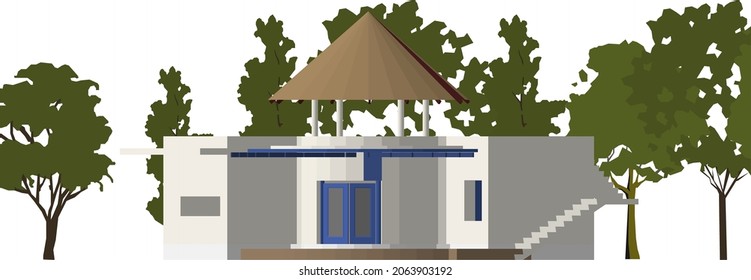 Ilustración 3D del proyecto de construcción