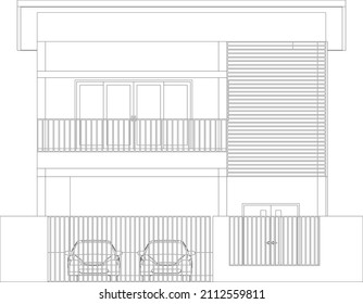 3D illustration of building project