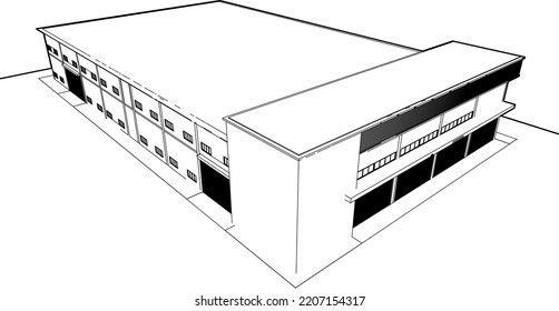 Ilustración 3D del proyecto de construcción