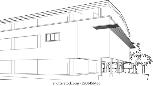 3D-Illustration des Bauprojekts