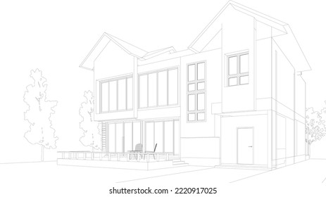 3D-Illustration des Bauprojekts