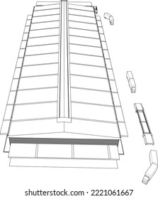 3D illustration of building project