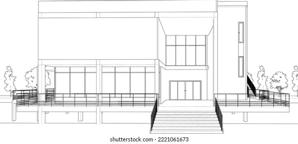 3D-Illustration des Bauprojekts