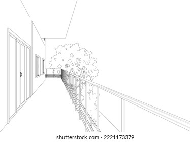 3D-Illustration des Bauprojekts