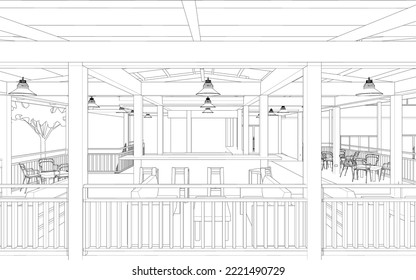 3D-Illustration des Bauprojekts
