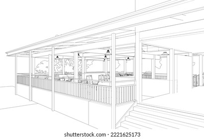 3D-Illustration des Bauprojekts