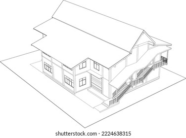 Ilustración 3D del proyecto de construcción