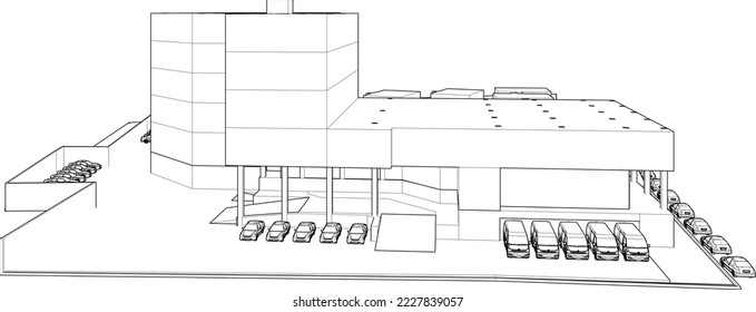 Ilustración 3D del proyecto de construcción