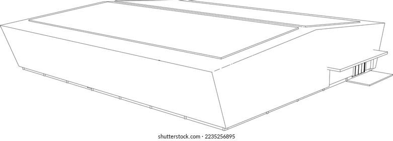 3D illustration of building project