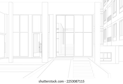 3D-Illustration des Bauprojekts