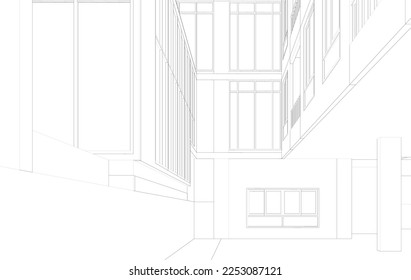 3D-Illustration des Bauprojekts