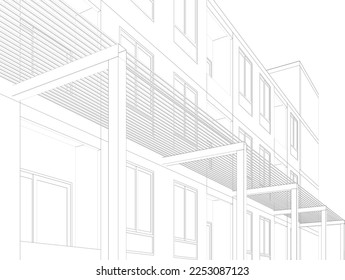 Ilustración 3D del proyecto de construcción