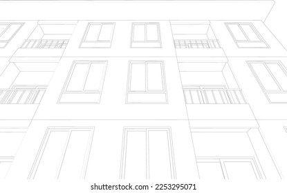 3D-Illustration des Bauprojekts