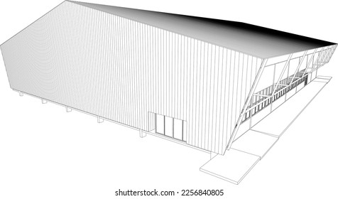 Ilustración 3D del proyecto de construcción