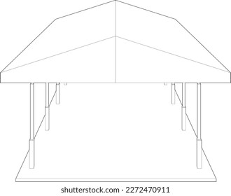 3D illustration of building project