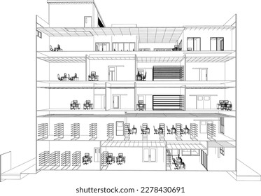 Ilustración 3D del proyecto de construcción