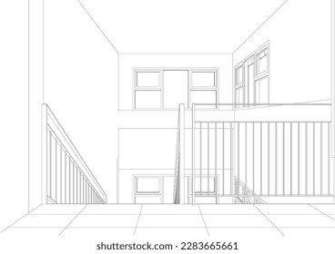 Ilustración 3D del proyecto de construcción