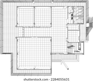 3D-Illustration des Bauprojekts