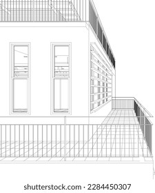 Ilustración 3D del proyecto de construcción
