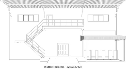 Ilustración 3D del proyecto de construcción