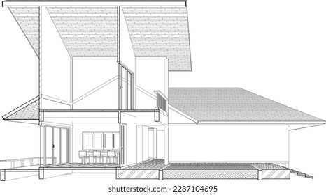3D-Illustration des Bauprojekts