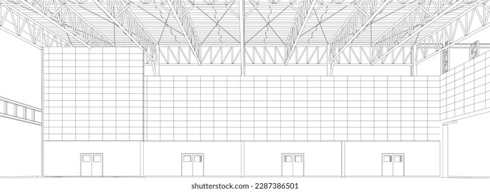 3D illustration of building project