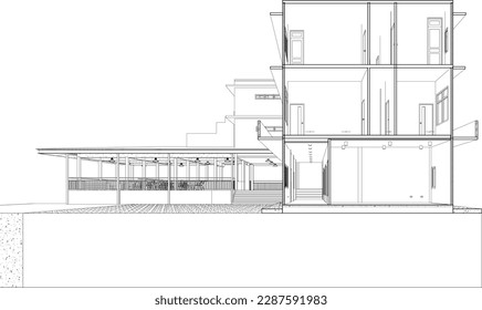 Ilustración 3D del proyecto de construcción