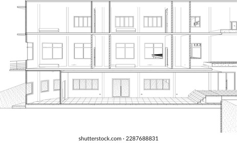 Ilustración 3D del proyecto de construcción