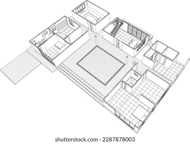 Ilustración 3D del proyecto de construcción