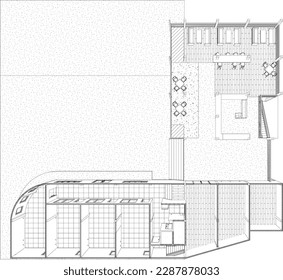 3D illustration of building project
