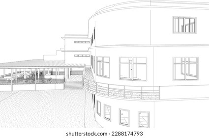 Ilustración 3D del proyecto de construcción