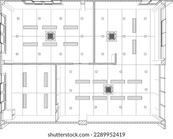 3D illustration of building project