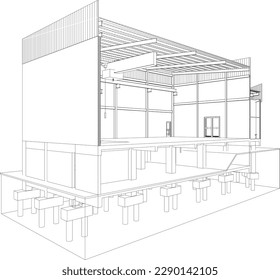 Ilustración 3D del proyecto de construcción