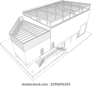 Ilustración 3D del proyecto de construcción