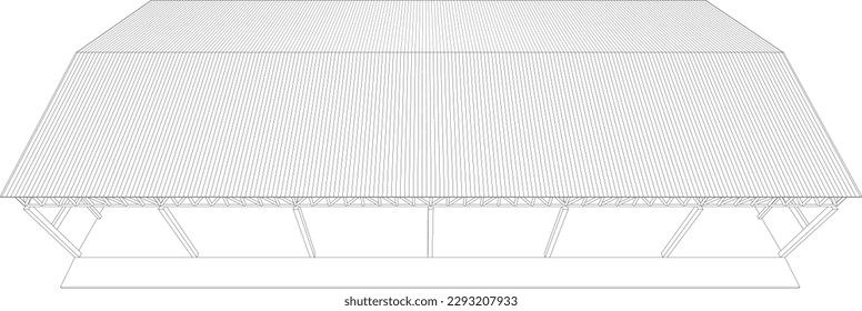 3D illustration of building project	