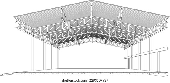 3D illustration building project	