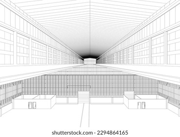 Ilustración 3D del proyecto de construcción