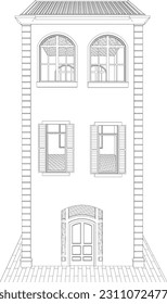 3D illustration of building project