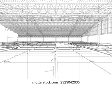 3D illustration of building project