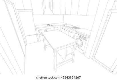 3D-Illustration des Bauprojekts