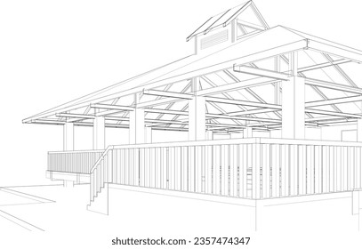 3D-Illustration des Bauprojekts