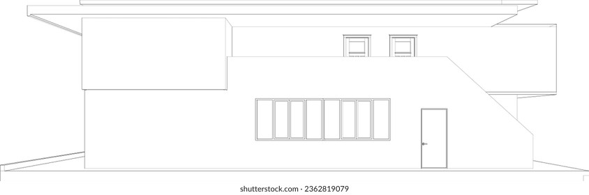 3D illustration of building project