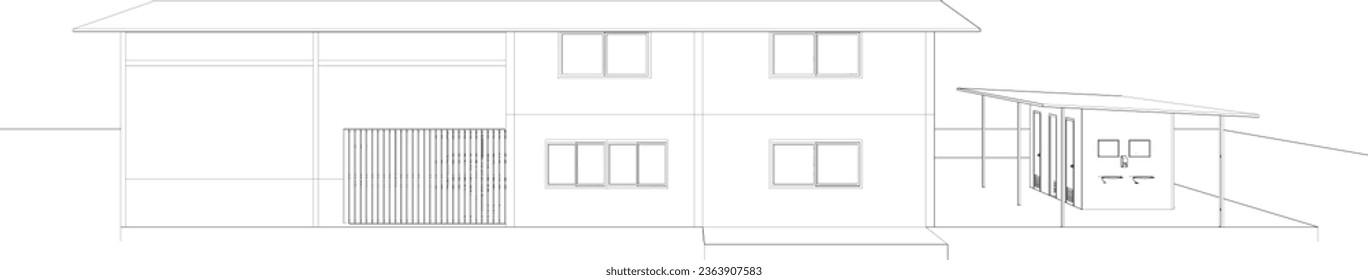 3D illustration of building project