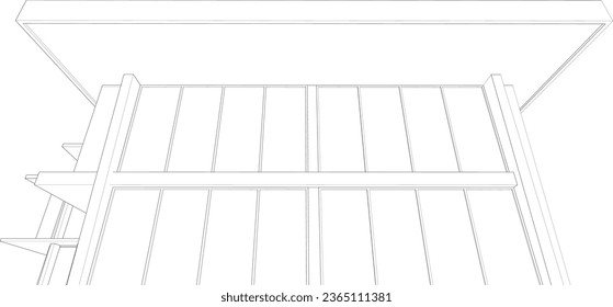 3D illustration of building project