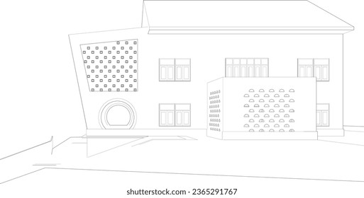 Ilustración 3D del proyecto de construcción