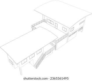 3D illustration of building project