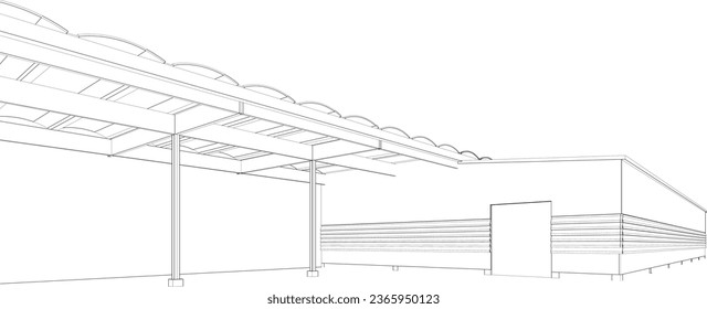 Ilustración 3D del proyecto de construcción
