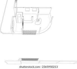 3D-Illustration des Bauprojekts