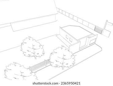 3D-Illustration des Bauprojekts