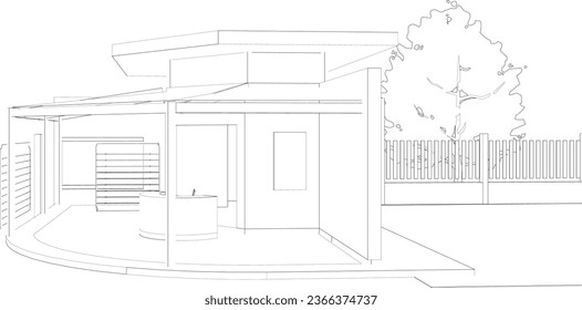 Ilustración 3D del proyecto de construcción